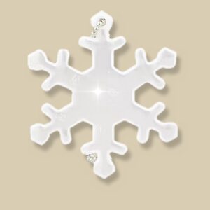Snowflake – White Reflective Tag