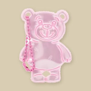 Teddy Bear – Light Pink Reflective Tag